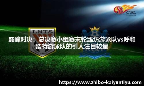 巅峰对决：总决赛小组赛末轮潍坊游泳队vs呼和浩特游泳队的引人注目较量
